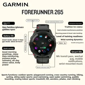 Garmin Forerunner 265 GPS 46mm Smartwatch - Thumbnail Image 3