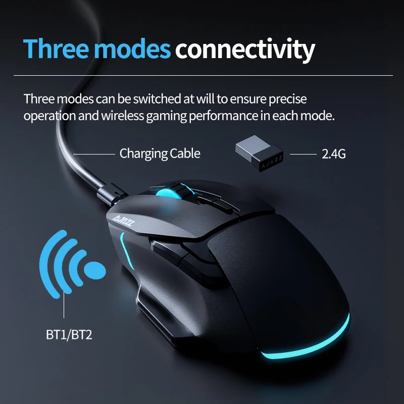 AJAZZ AT120 Wired Keyboard Mouse and Headset - Image 2