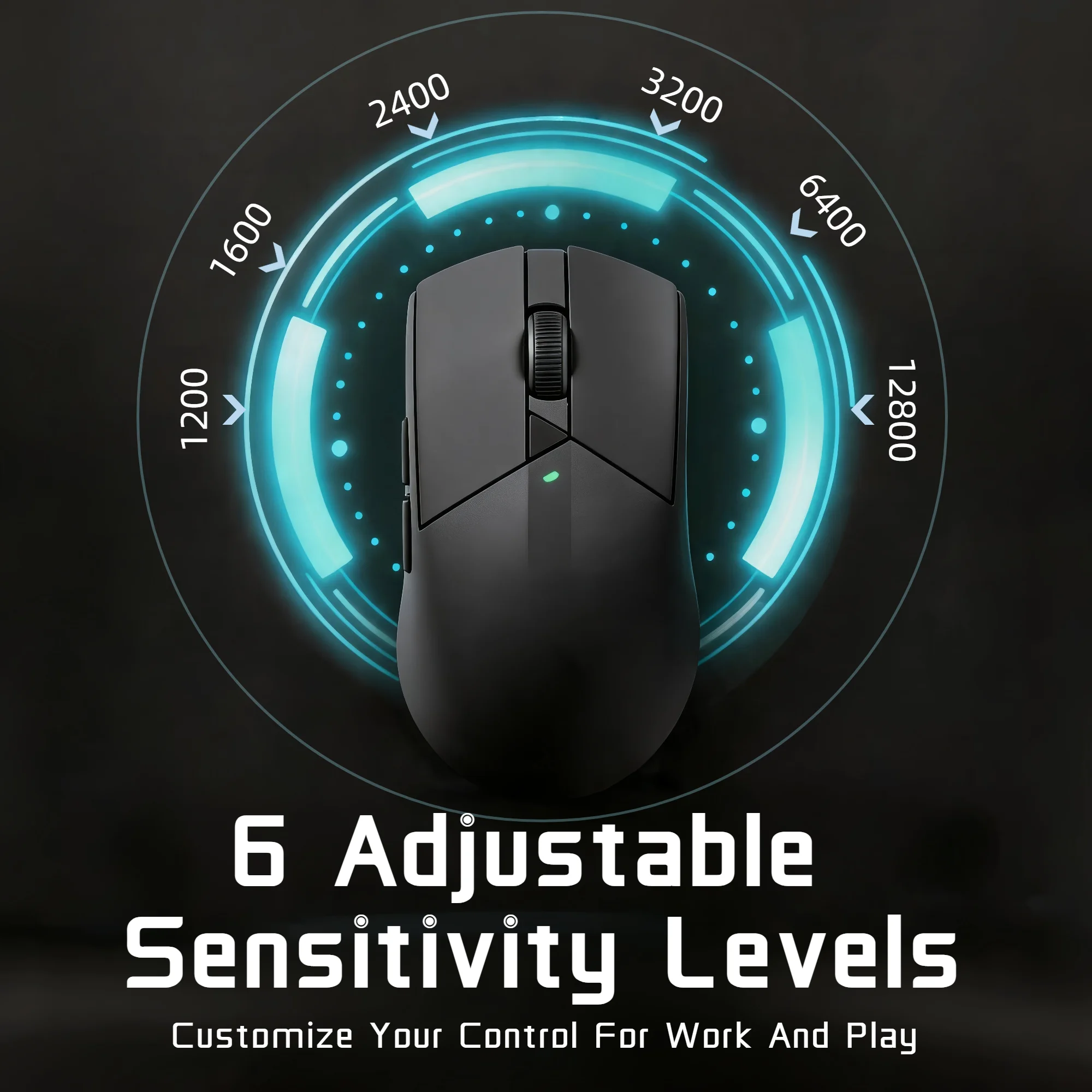 Wireless Mouse Bluetooth 2.4G Dual Mode 12800 DPI - Image 3