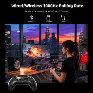 Retro Games Controller 2.5D IPS Hall Rocker Bluetooth - Thumbnail Image 4