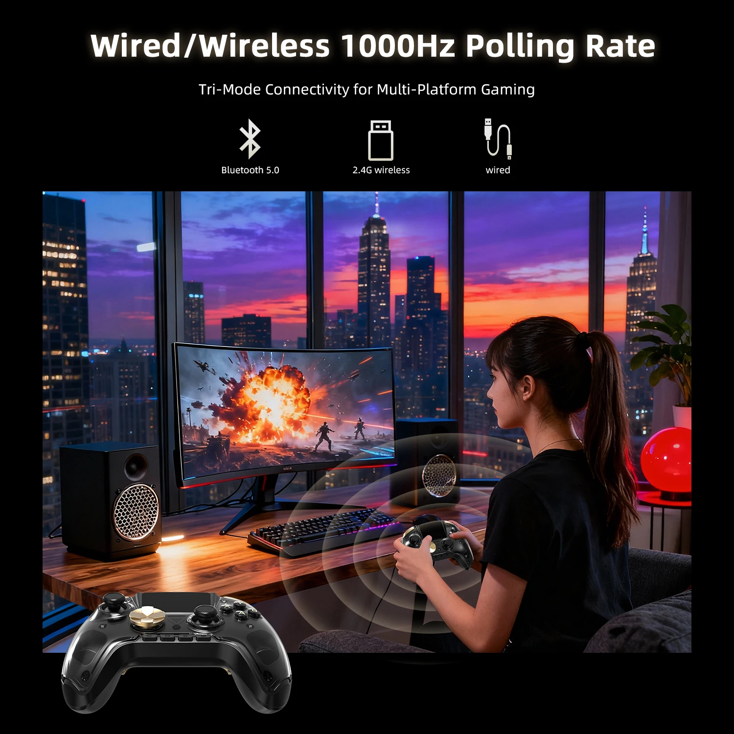Retro Games Controller 2.5D IPS Hall Rocker Bluetooth - Image 4