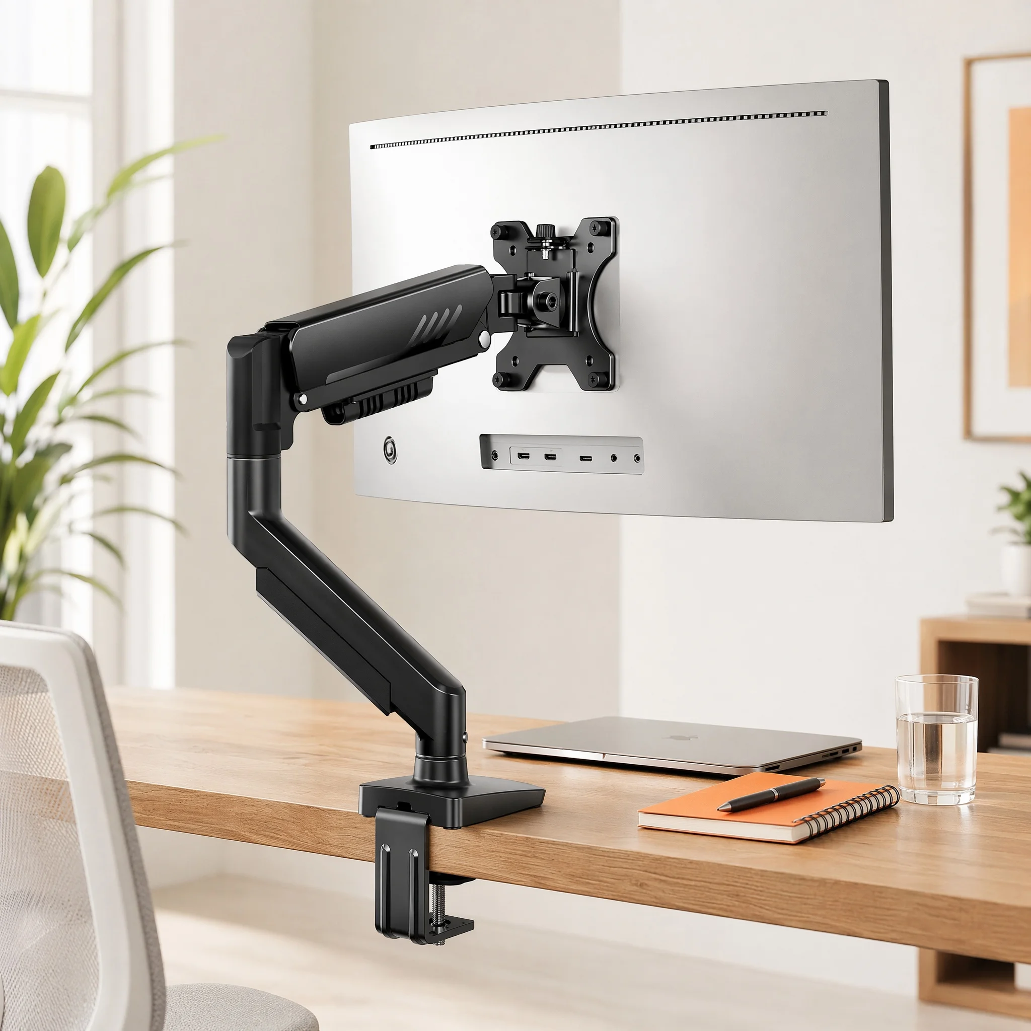 Single Monitor Arm 13-34"Adjustable Gas Spring Arm, - Image 1