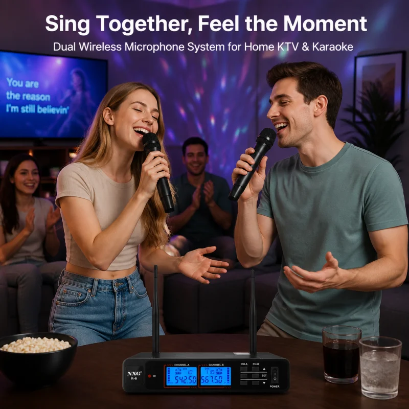 K-6 Dual Handheld Professional Wireless Microphone System, - Image 3