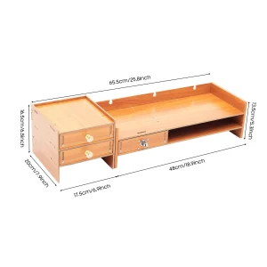 3 Drawers Computer Storage Desktop Rack - Thumbnail Image 2